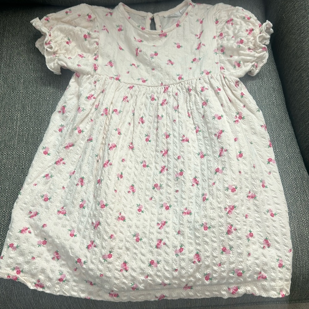 Zara dress 4-5 pink flowers